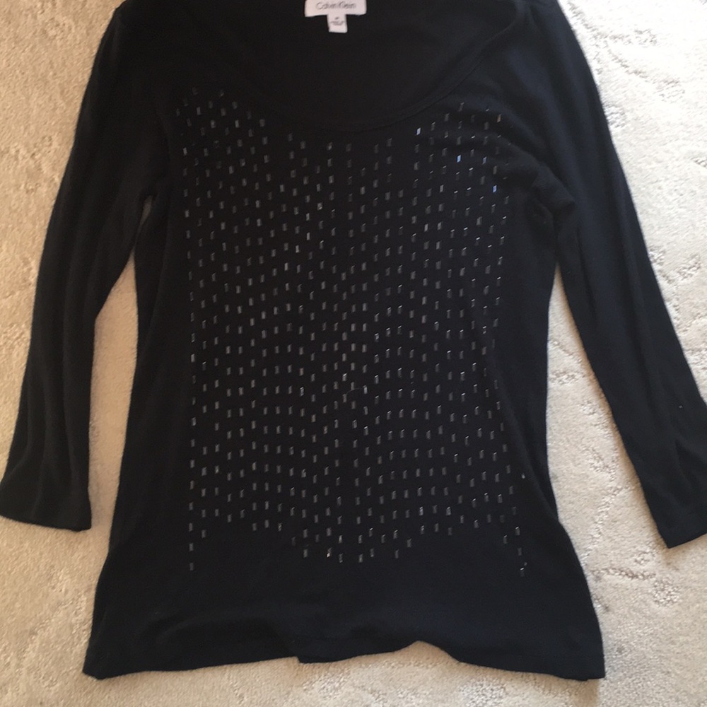 Black Calvin Klein Embellished Sweater Size M